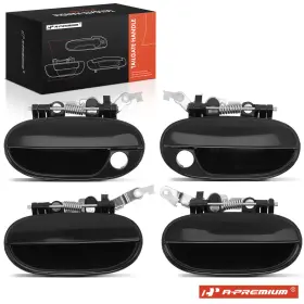 82650-22000 A-premium 4x Textured Black Exterior Door Handle Front And Rear For Hyundai Accent