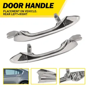 Mbs-wm-accord-08-12rl Aftermarket Products 2pcs Door Handle Outside Exterior Rear Left And Right For Honda 2008-2012 Accord