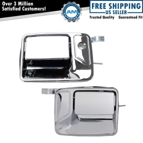 Am-2563207316 Am Autoparts Left And Right Exterior Door Handle Set Drivers Side Fits Ford