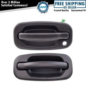 Am Autoparts Am-3612862381 Left And Right Exterior Door Handle Set Front Fits Chevrolet Gmc