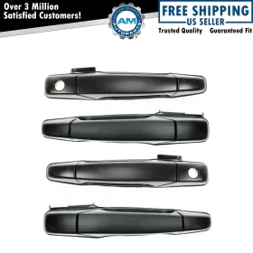 Am-4051832795 Am Autoparts Exterior Outside Black Door Handle Kit For Chevy Gmc Truck Suv New