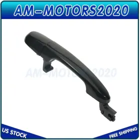Am124862cp01 Am-motors2020 Right Rh Side Door Handle Fits 2005-2010 Kia Spectra Black Outside Front 1pcs