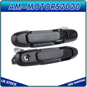Am803710m2010 Am-motorsparts 2pcs Black Outer Door Handles Front Left And Right For 1998-2003 Toyota Sienna