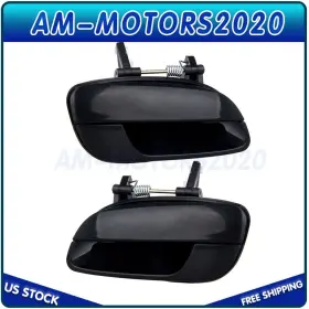 Am818261m2010 Am-motorsparts Set/2 Black Outer Rear Passenger Driver Door Handles For 01-05 Hyundai Elantra