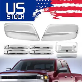 Hwkb000232 Amsparc Side Mirror Handle Cover Tailgate For 2007 14 Chevy Silverado Tahoe/sierra Yukon