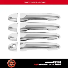 As12719501s As Speedfather For Nissan Versa 2014-16 Left Right Door Handle Cover Wo/ Smart Entry Chrome