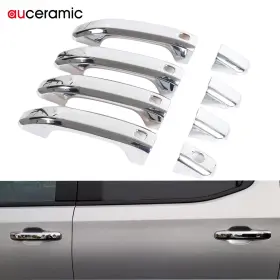 Usch0070-4d4 Auceramic Chrome Door Handle Covers For 19-24 Chevy Silverado Gmc Sierra 1500 2500 3500