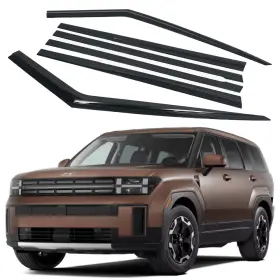 Auto Clover 809674903158 Autoclover Tapeon Rain Guards Window Visors 6 Pcs Set For Hyundai Santa Fe 2019
