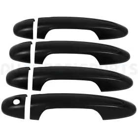 12972757 Autobasicparts For 2016-2022 Toyota Tacoma Exterior Door Handle Black Front Rear Side