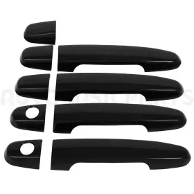 12972804 Autobasicparts For 2002-2006 Toyota Camry Exterior Door Handle Black Front Rear Left Right Side