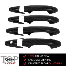 Adp12715601s Autodayplus For 2007-11 Honda Cr-v Crv Front Rear Left Right Door Handle Cover Carbon Fiber