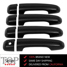 Adp12716601s Autodayplus For 2010-21 Toyota 4runner Front Rear Left Right Door Handle Cover Glossy Black