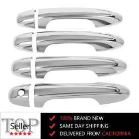 Adp12718401s Autodayplus For 2013-2018 Toyota Rav4 Front Rear Left Right Door Handle Cover Chrome