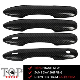 Adp12718701s Autodayplus For 2018-2022 Toyota Camry Front Rear Left Right Door Handle Cover Carbon Fiber