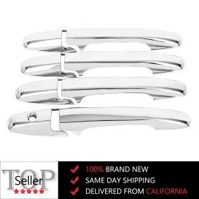 Adp12719401s Autodayplus For 2006-2011 Honda Civic Sedan Front Rear Left Right Door Handle Cover Chrome