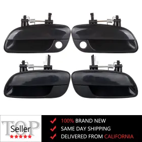 Adp80244901s Autodayplus 4pcs For 01-05 Hyundai Elantra Black Exterior Left Right Front Rear Door Handles