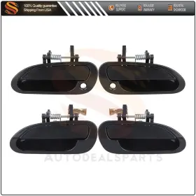 Ap80233301s Autodealsparts 4x Door Handle Fits 98-02 Honda Accord Black Exterior Right And Left Front Rear