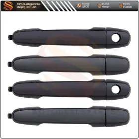 Aut802350t01 Autodealsparts 4x Door Handles Outside Exterior Right And Left Front Rear Fits 02-06 Camry Black