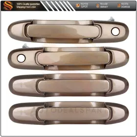 Aut802435t01 Autodealsparts 4x Door Handles Outside Right Left Front Rear Fits 98-03 Toyota Sienna Beige