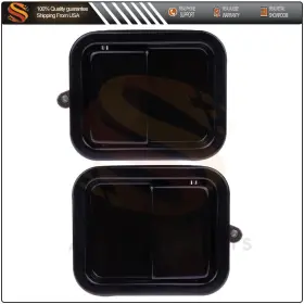 Aut812346t01 Autodealsparts 2x Door Handle Exterior Front Left And Driver Side Fits 97-06 Jeep Wrangler Black