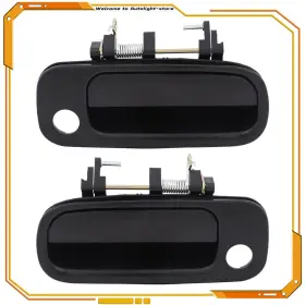 Autolights-store At802236s01 2x Exterior Front Right And Left Sidedoor Handles For 92-96 Toyota Camry Black New