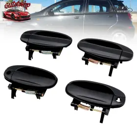 96541632 Autototshp 4pcs Front Rear Left And Right Exterior Door Handle For 2004-2008 Chevrolet Aveo