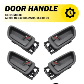 10458013 Auxito Inside Door Handle And Bezel Driver Passenger For Sequoia Toyota Tundra 4pcs Set