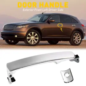 11880013 Auxito New Front Left Driver Side Outside Chrome Door Handle For Nissan Infiniti 03-07
