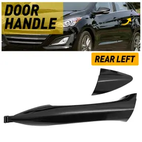 12446465 Auxito Black Exterior Handle Door Fit For Hyundai Elantra 2011-2016 Rear Left