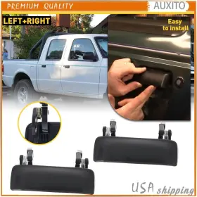12748385 Auxito Door Handle Set 2001-2011 For Ford Ranger Smooth Black Front Outer 2pc Durable R
