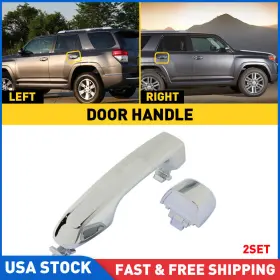 13389843 Auxito 2x Rear Right Driver Side Door Panel Handle Chrome For 2010-2020 Toyota 4runner