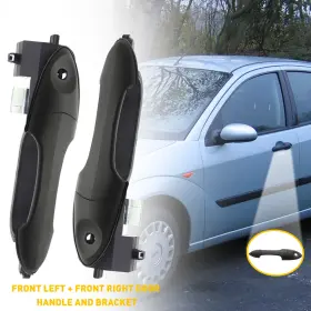 13458893 Auxito Exterior Door Handle Set Left Front Or Right For 2000-2007 Ford Focus With Keyhole