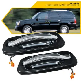15182419 Auxito 2pcs Front Door Outer Handle Rh Lh For 1999-2006 Silverado Chevrolet Gmc Sierra