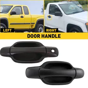 Gm1521114 Auxito 25875524 For 04-12 Chevy Colorado Gmc Canyon Outside Handle Door Pair L R Front Black Usa
