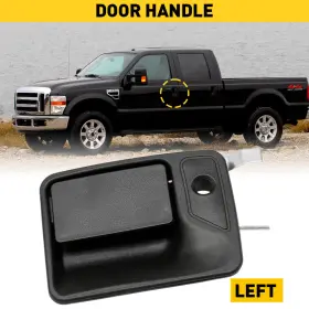 4c3z2522405aaa Auxito New Front Outside Exterior Door Handle Driver Side Lh Left Black For Super Duty
