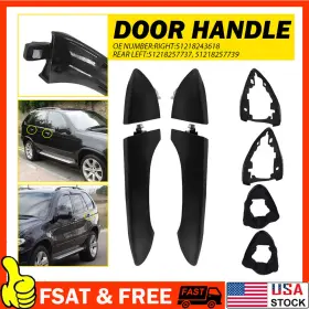51218257737 Auxito 51218243618 2pcs Exterior Door Handle Rear Left&right Side For Bmw X5 2000-2006 G