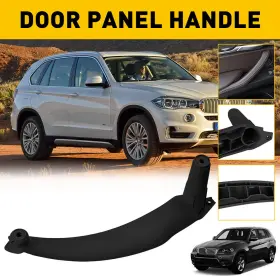 51416969404 Auxito Rh Passenger Inner Door Panel Handle Pull Trim Cover 07-14 For Bmw E70 X5 Black