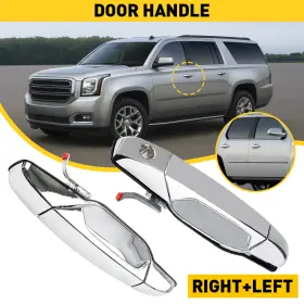 5202-gf-w2-auxito Auxito 2x Exterior Chrome Door Handles Front Right Left Side For Chevy Silverado J