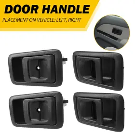 6920510070a Auxito Black Inside Right And Left Door Handle X4 For 2001-04 Toyota Tacoma 87-91 Camry Y