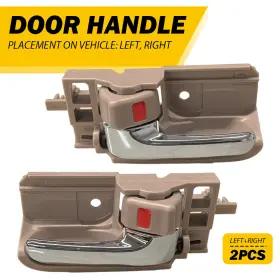 6920612190b0 Auxito Gray Chrome Inside Door Handles 1 Left Right For 03-08 Toyota Corolla Prizm W