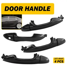 6921802904 Auxito Glossy Black Front Rear 4pcs Door Handle Cover Trim For 2014-2019 Toyota Corolla