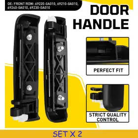 69220-0a010 Auxito 4x Front Exterior Door Handles Driver&passenger Side For Toyota Tercel 1995-1999