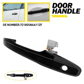 72180snaa11zf Auxito Front Driver Black Exterior Door Handle For 2008-2011 Honda Civic Dx-g Coupe