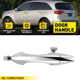 72180stxa02-pfm Auxito New Door Handle Outside Rear Driver Side Chrome For 2007-2013 Acura Mdx Base Us