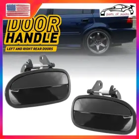 72640s04003 Auxito Outside Door Handle Smooth Black Rear Passenger Side Left For 96-00 Honda Civic