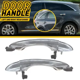 76253-tk8-a51 Auxito 2pcs Exterior Door Handle For 2016-2020 Kia Sorento Rear Left And Right Chrome Eoe