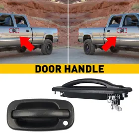 77262 Auxito Door Handle Outside Exterior Front Black Left Pair Right For Chevy Gmc Truck Epo