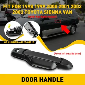 69210-08010-c0 Auxito 80357 1998-03 For Toyota Van Sienna Front Outside Exterior Door Handle Passenger Side