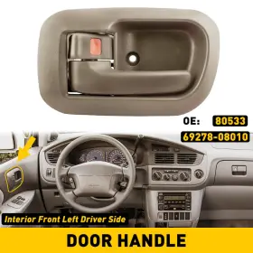 80533 Auxito Front Left Driver Side Beige Bezel Inner Door Handle For Toyota Sienna 1998-2003