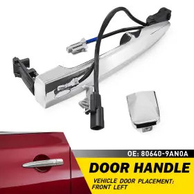 80640-9an0a Auxito Exterior Door Handle Front Passenger Side Chrome For 2015-2018 Nissan Sentra